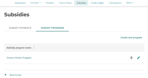 How to Edit or Delete a Subsidy Program - Director