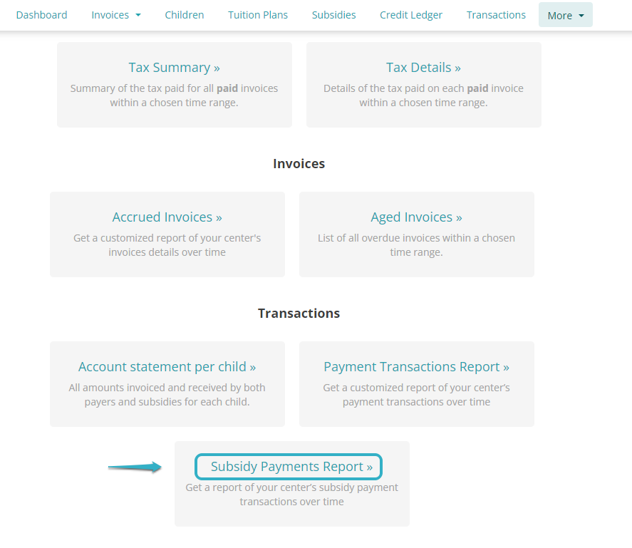 How To Pull A Subsidy Payments Report Director