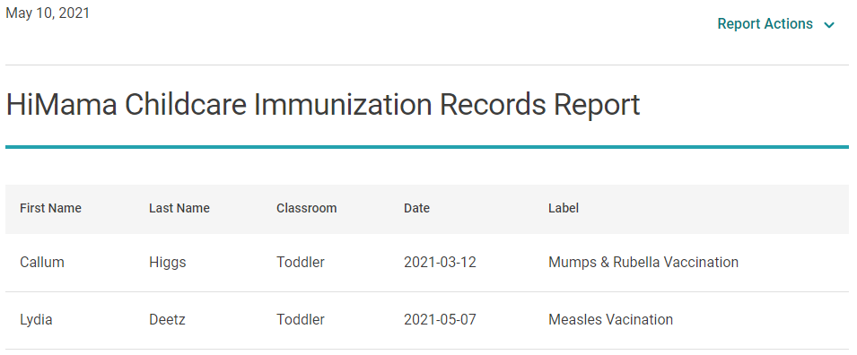 How to Export an Immunization Record Report – Director