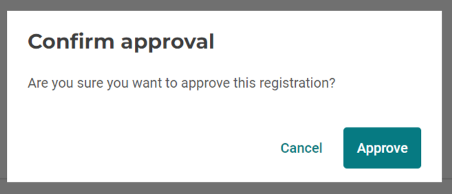 How to Review and Approve a Registration